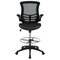 Emma and Oliver Mid-Back Mesh Ergonomic Drafting Chair with Foot Ring and Flip-Up Arms